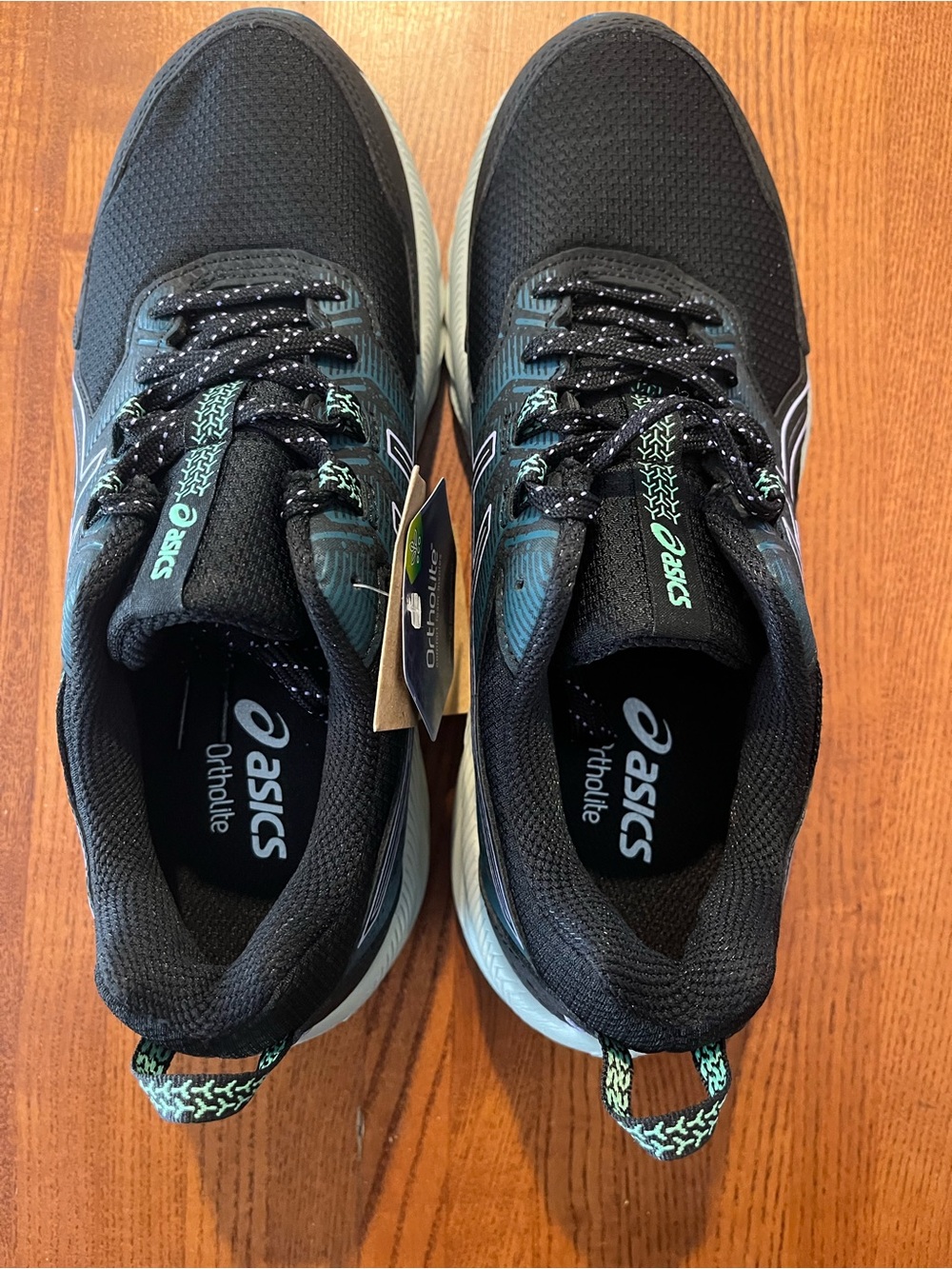 ASICS WOMEN GEL VENTURE 9 Black with Teal Accent Running Shoes